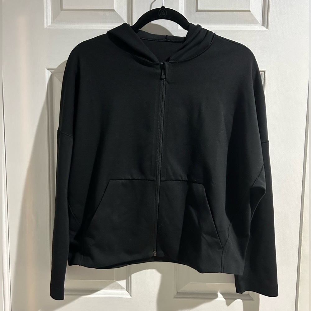 lululemon cropped full zip hoodie 3/4 sleeve size 8